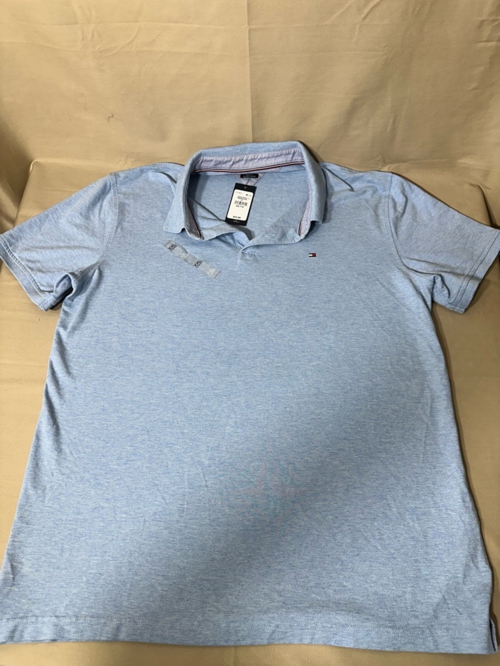 Tommy Hilfiger Men’s Light Blue Heather Polo Shirt